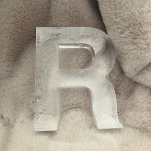 Acrylic or plastic letter R